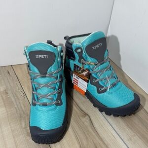 Xpeti Teal and Gray Hiking Boots